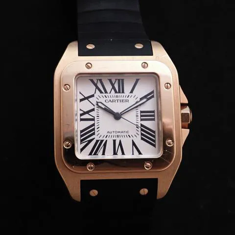 Cartier Santos 100 2792 38mm Rose gold White 6