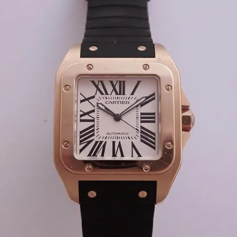 Cartier Santos 100 2792 38mm Rose gold White 7