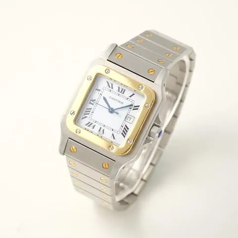Cartier Santos 2961 29mm Yellow gold and stainless steel White 3