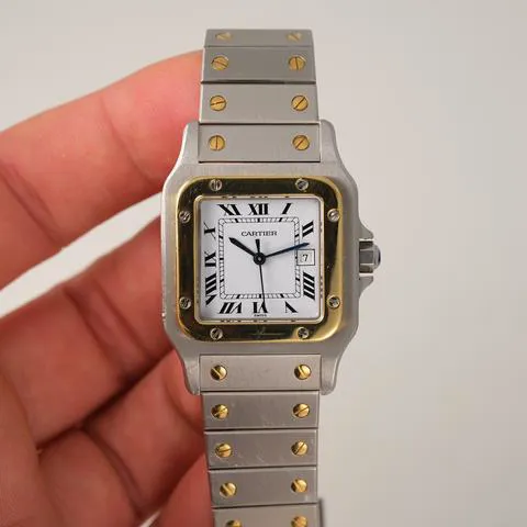 Cartier Santos 2961 29mm Yellow gold and stainless steel White 9
