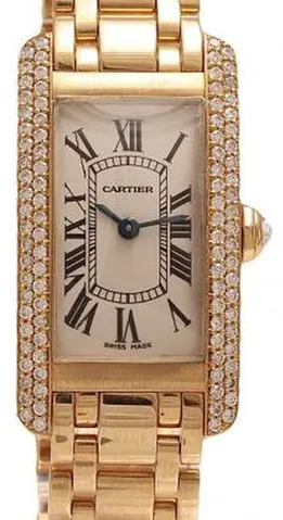 Cartier Tank Américaine 1710 19mm Yellow gold White