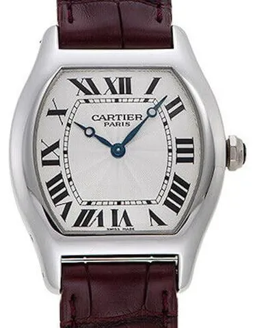 Cartier Tortue W1532851 34mm Platinum Silver