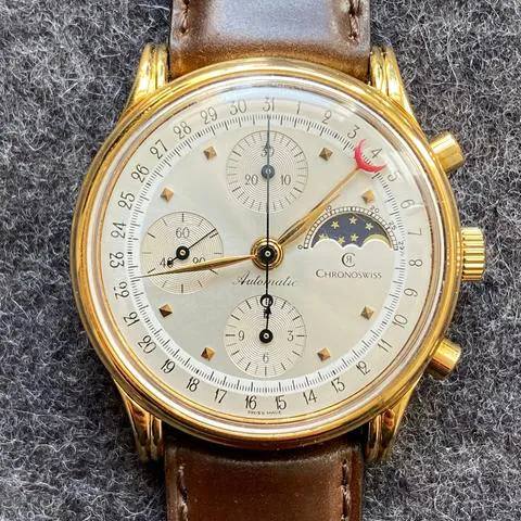 Chronoswiss Lunar CH 77951 38mm Yellow gold and Stainless steel