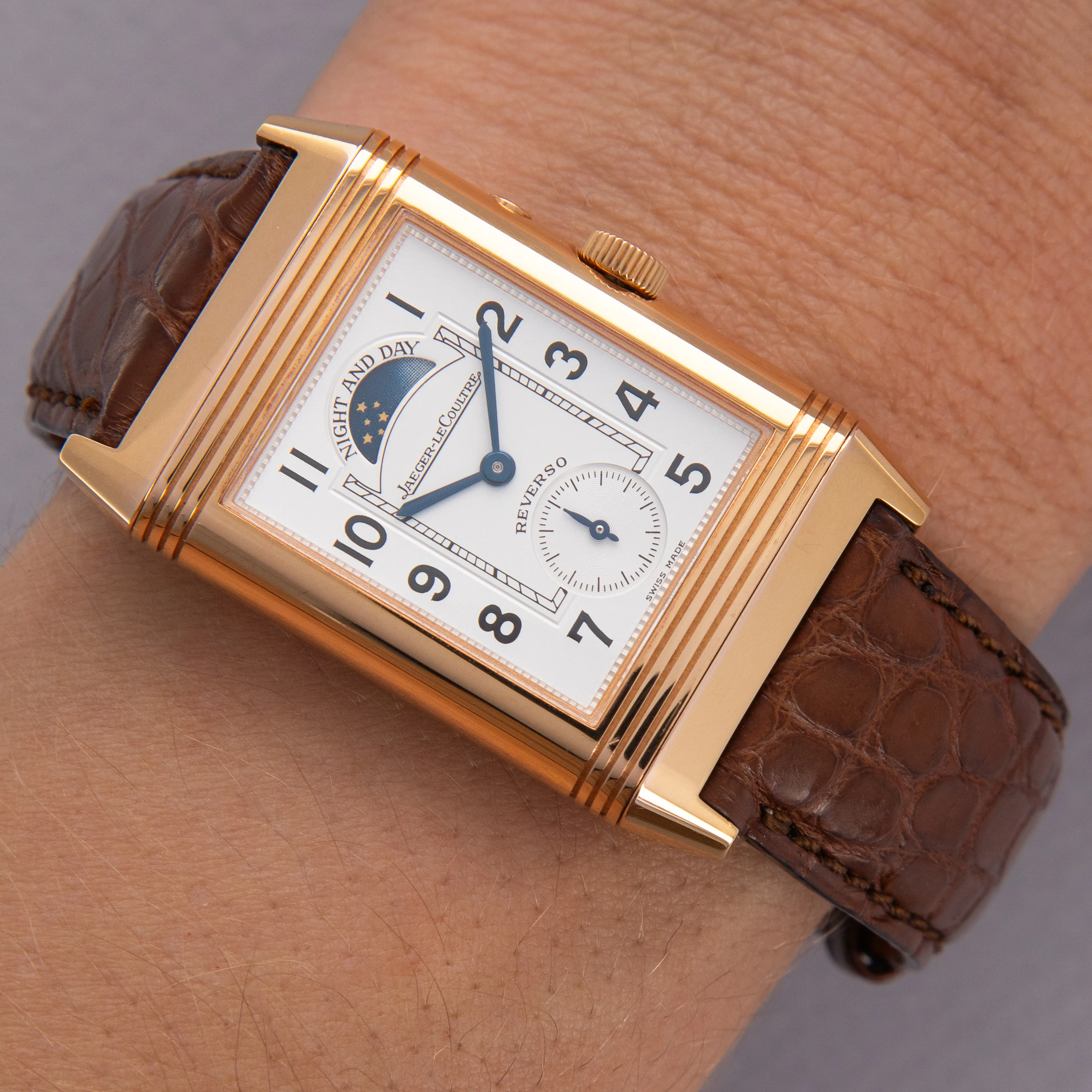 Jaeger-LeCoultre Reverso Duo 270.2.54 26mm Rose gold Silver and black 19
