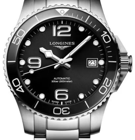 Longines HydroConquest L37804566 39mm Stainless steel Black