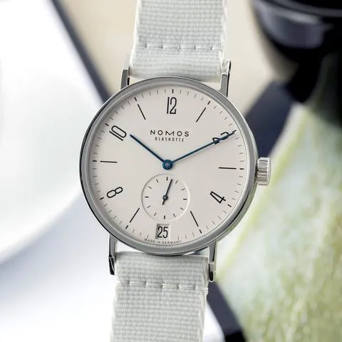 NOMOS Tangomat Datum 602 38.5mm Stainless steel White