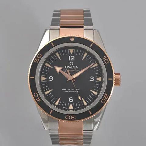 Omega Seamaster 300 233.20.41.21.01.001 41mm Yellow gold and stainless steel Black