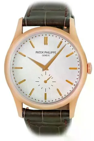 Patek Philippe Calatrava 5196R-001 37mm Rose gold Silver