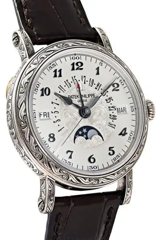 Patek Philippe Perpetual Calendar 5160/500G-001 38mm White gold Silver 1