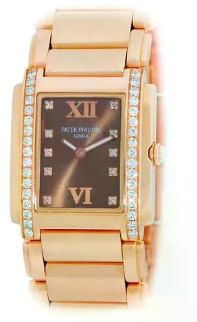 Patek Philippe Twenty~4 4910/11R-010 25mm Rose gold Brown