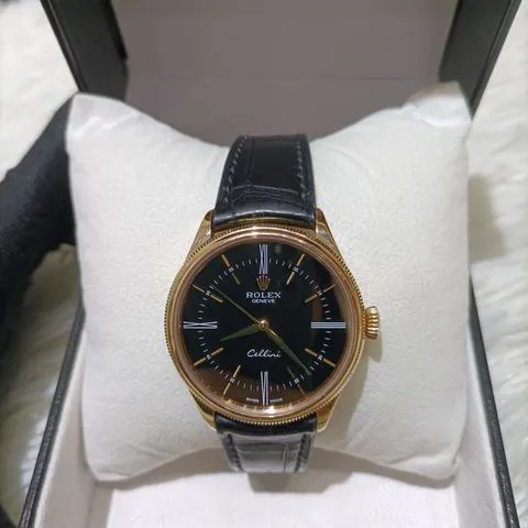 Rolex Cellini 50505 39mm Rose gold Black