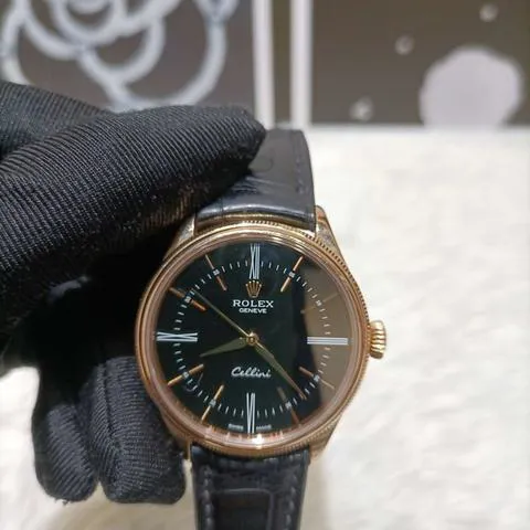 Rolex Cellini 50505 39mm Rose gold Black 1