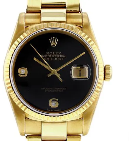 Rolex Datejust 36 16238 36mm Yellow gold Black