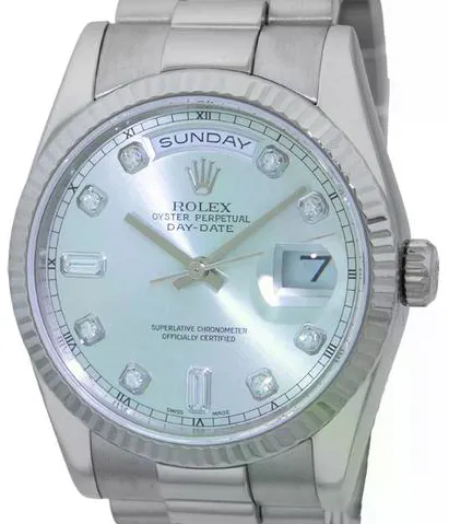 Rolex Day-Date 36 118239 36mm White gold Blue