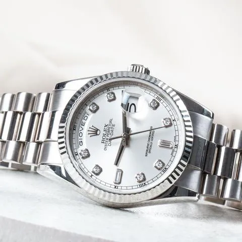 Rolex Day-Date 36 118239 36mm White gold Silver