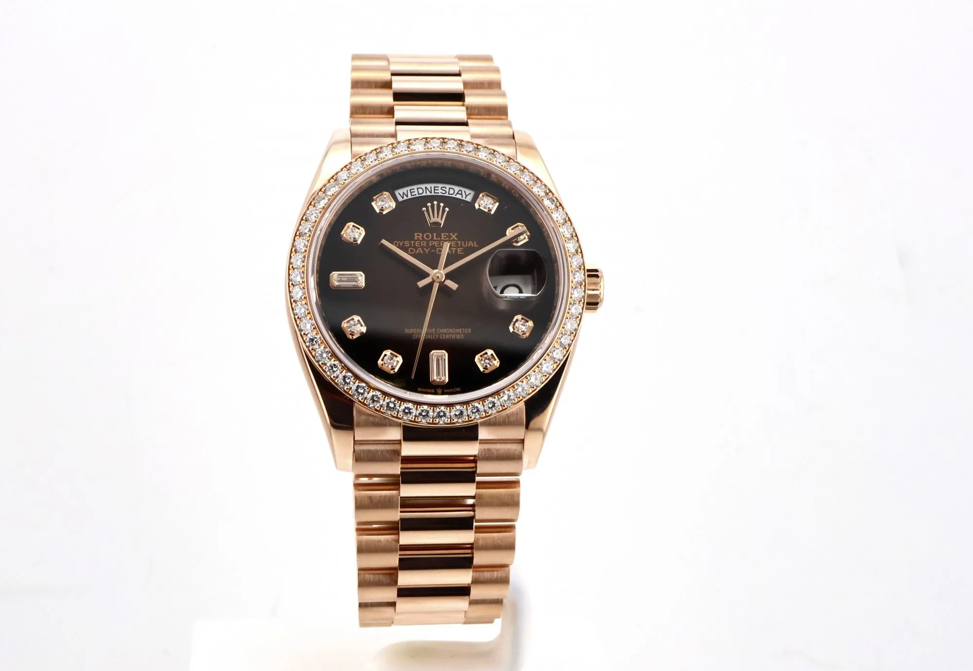 Rolex Day-Date 36 128345RBR 36mm Rose gold Brown