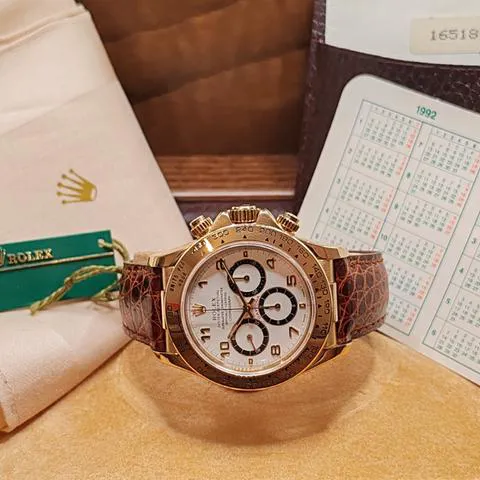 Rolex Daytona 16518 40mm Yellow gold White