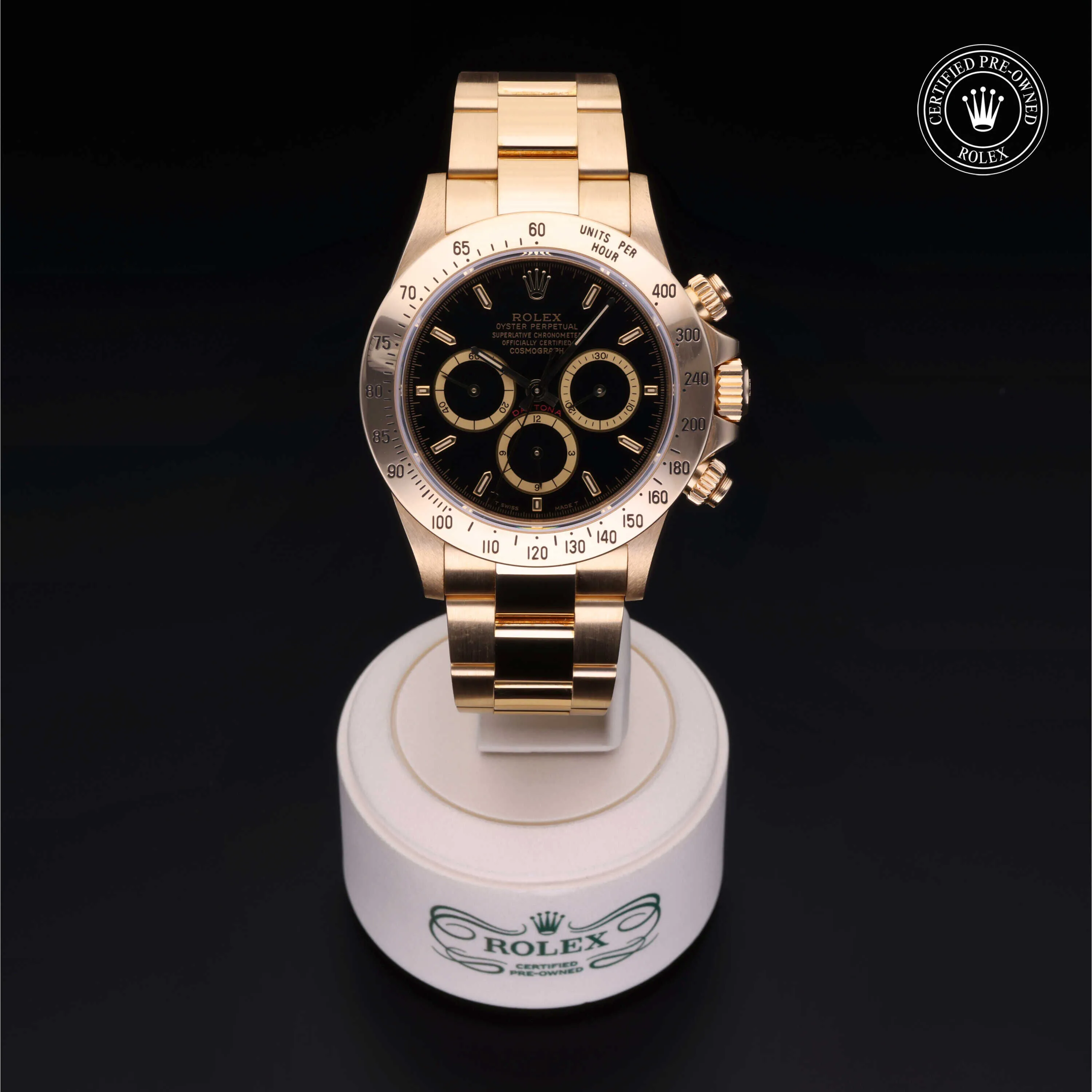 Rolex Daytona 16528 40mm Yellow gold Black 1