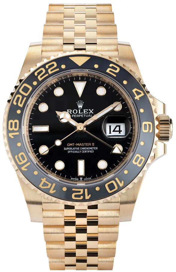 Rolex GMT-Master II 126718grnr 40mm Yellow gold Black