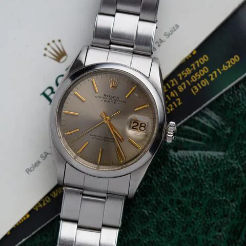 Rolex Oyster Perpetual Date 1500 34mm Stainless steel Silver