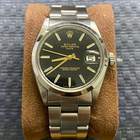 Rolex Oyster Perpetual Date 1500 34mm Stainless steel Black