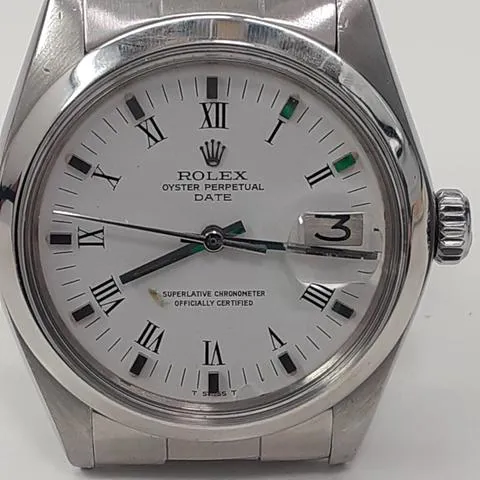 Rolex Oyster Perpetual Date 1500 34mm Stainless steel White