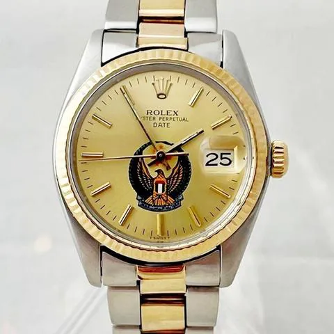 Rolex Oyster Perpetual Date 1500 34mm Yellow gold and stainless steel Champagne