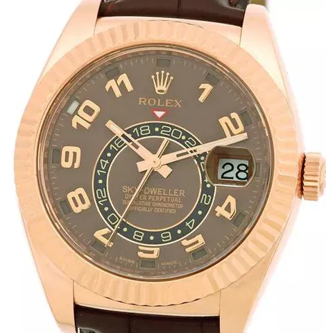 Rolex Sky-Dweller 326135 42mm Rose gold Brown 2