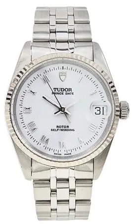 Tudor Prince Date 72034 31mm Stainless steel White