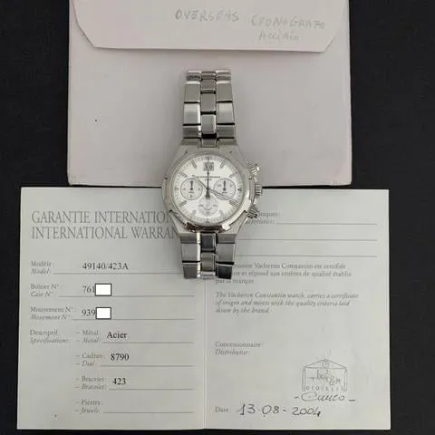 Vacheron Constantin Overseas Chronograph 49140 40mm Stainless steel Silver 2