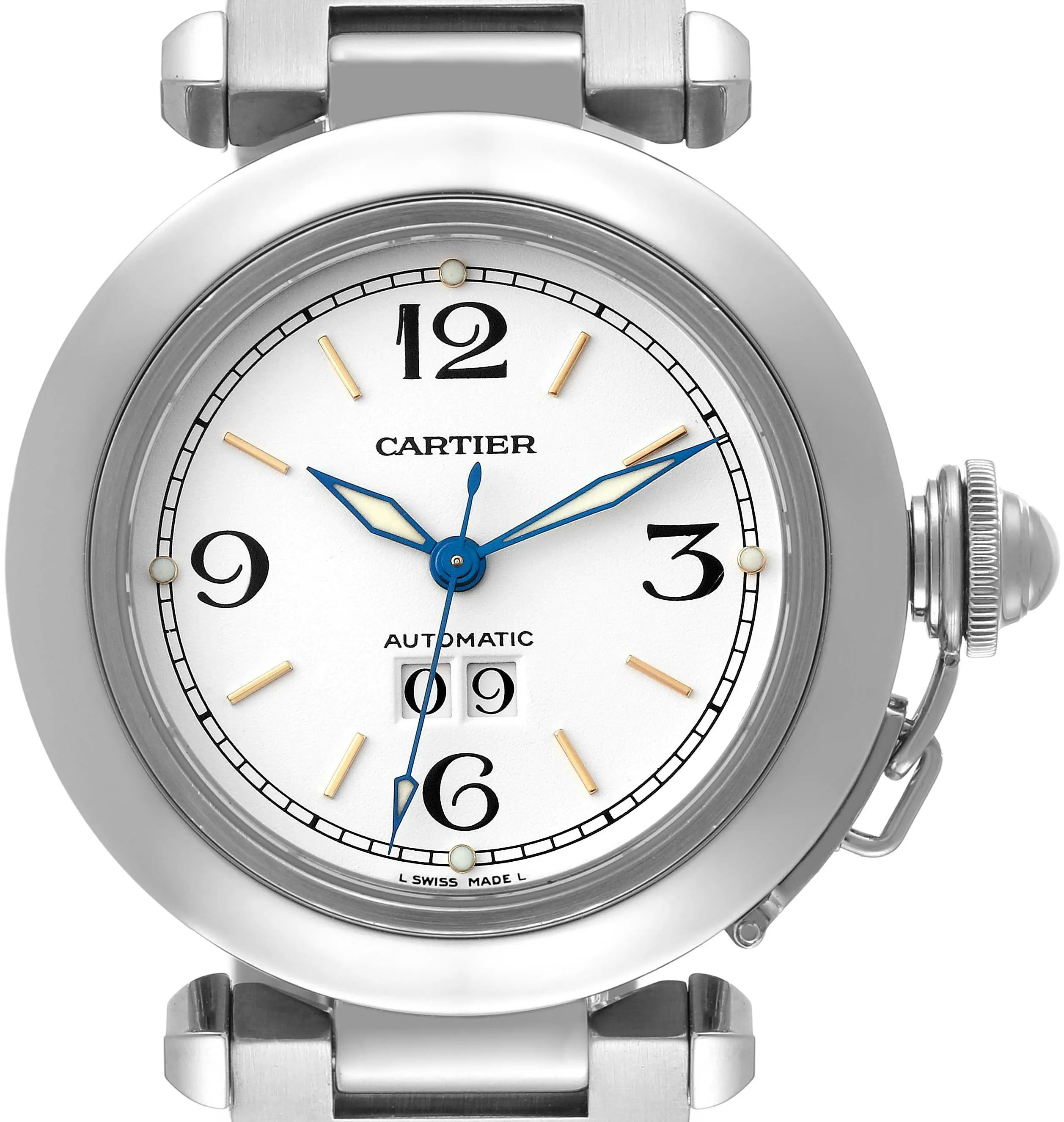 Cartier Pasha W31044M7 35mm Stainless steel White 2
