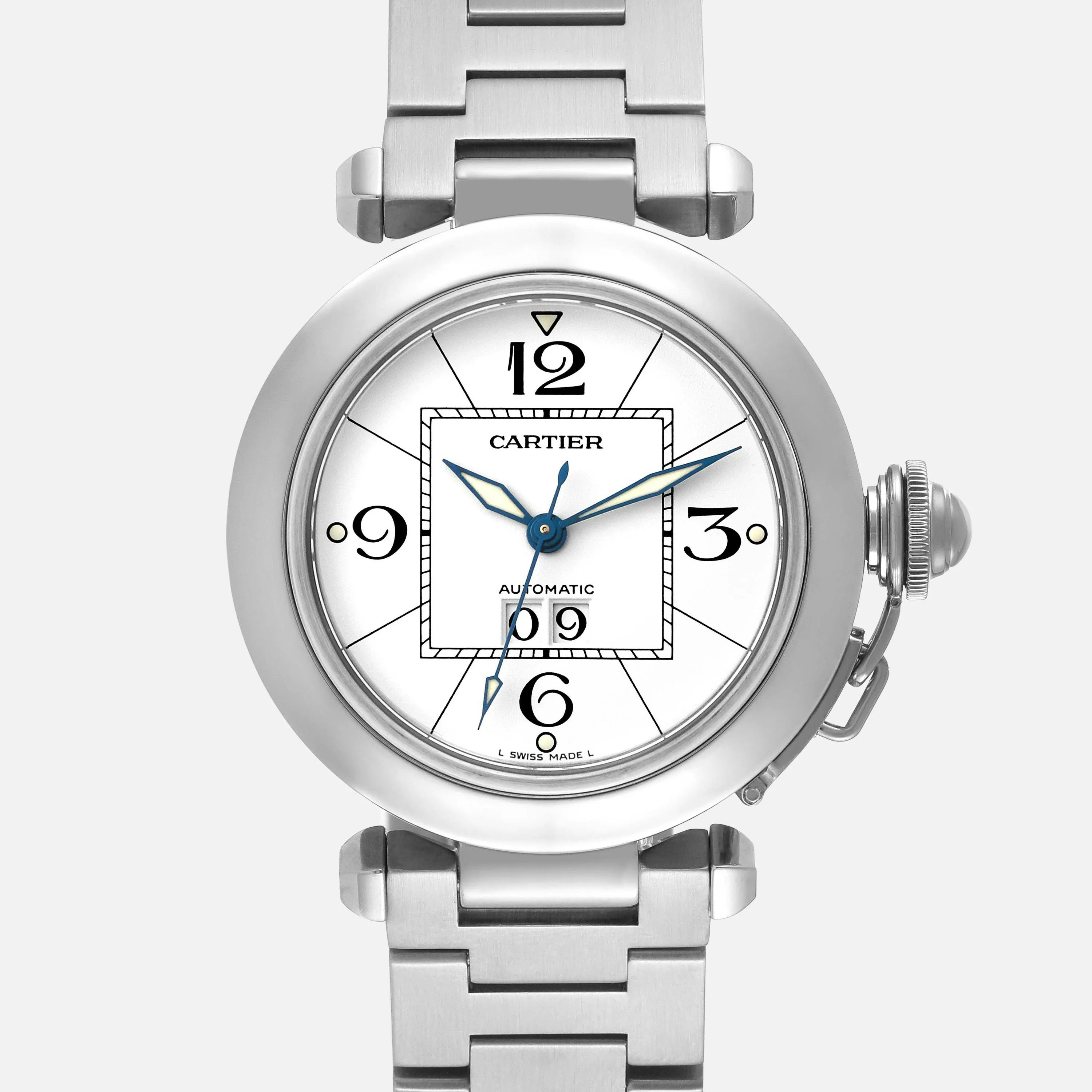 Cartier Pasha W31055M7 35mm Stainless steel White