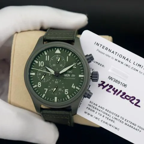 IWC Pilot Chronograph Top Gun IW389106 44.5mm Ceramic Green 2