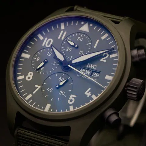 IWC Pilot Chronograph Top Gun IW389106 44.5mm Ceramic Green 7