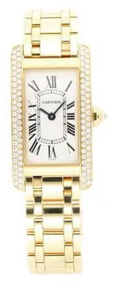 Cartier Tank Américaine 1710 19mm Yellow gold White