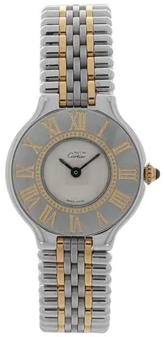 Cartier 21 Must de Cartier 125000P 28mm Yellow gold and Stainless steel White