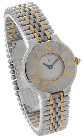 Cartier 21 Must de Cartier 125000P 28mm Yellow gold and Stainless steel White 4