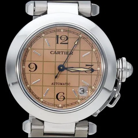 Cartier Pasha C 2324 35mm Stainless steel Brown