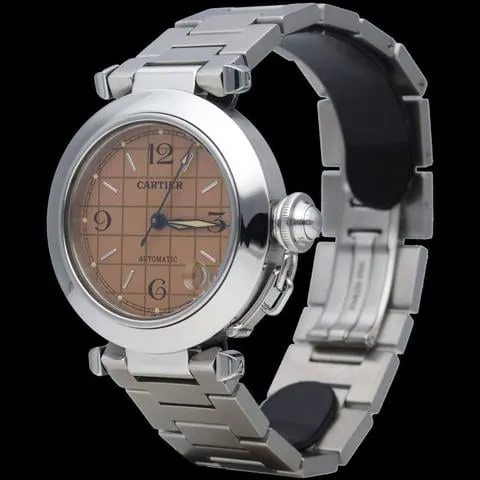 Cartier Pasha C 2324 35mm Stainless steel Brown 2