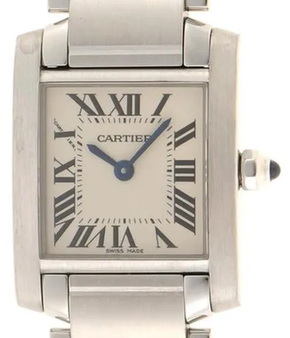 Cartier Tank Française W51008Q3 20mm Stainless steel White