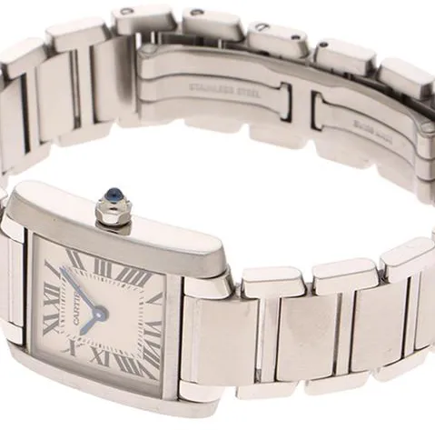 Cartier Tank Française W51008Q3 20mm Stainless steel White 1