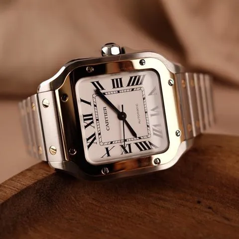 Cartier Santos W2SA0016 35mm Yellow gold and Stainless steel Silver