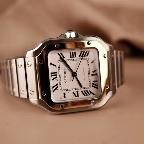 Cartier Santos W2SA0016 35mm Yellow gold and Stainless steel Silver 6