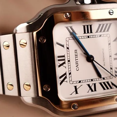 Cartier Santos W2SA0016 35mm Yellow gold and Stainless steel Silver 7