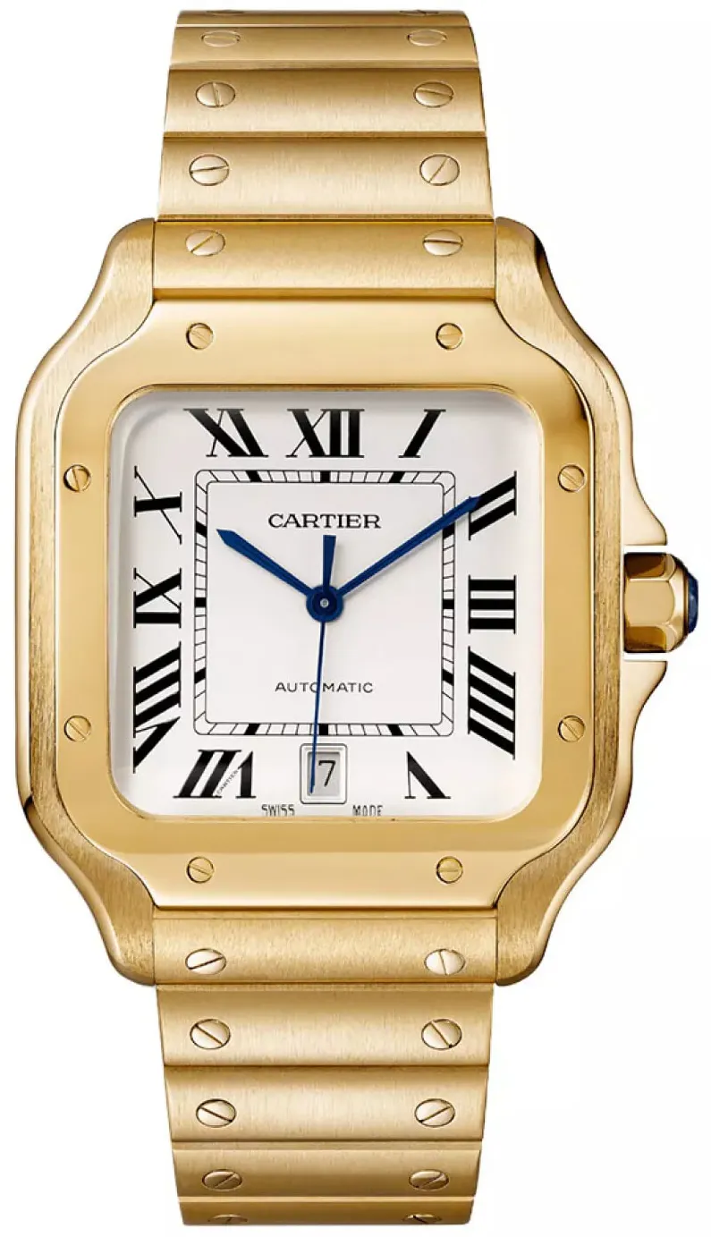 Cartier Santos WGSA0029 40mm Yellow gold Silver