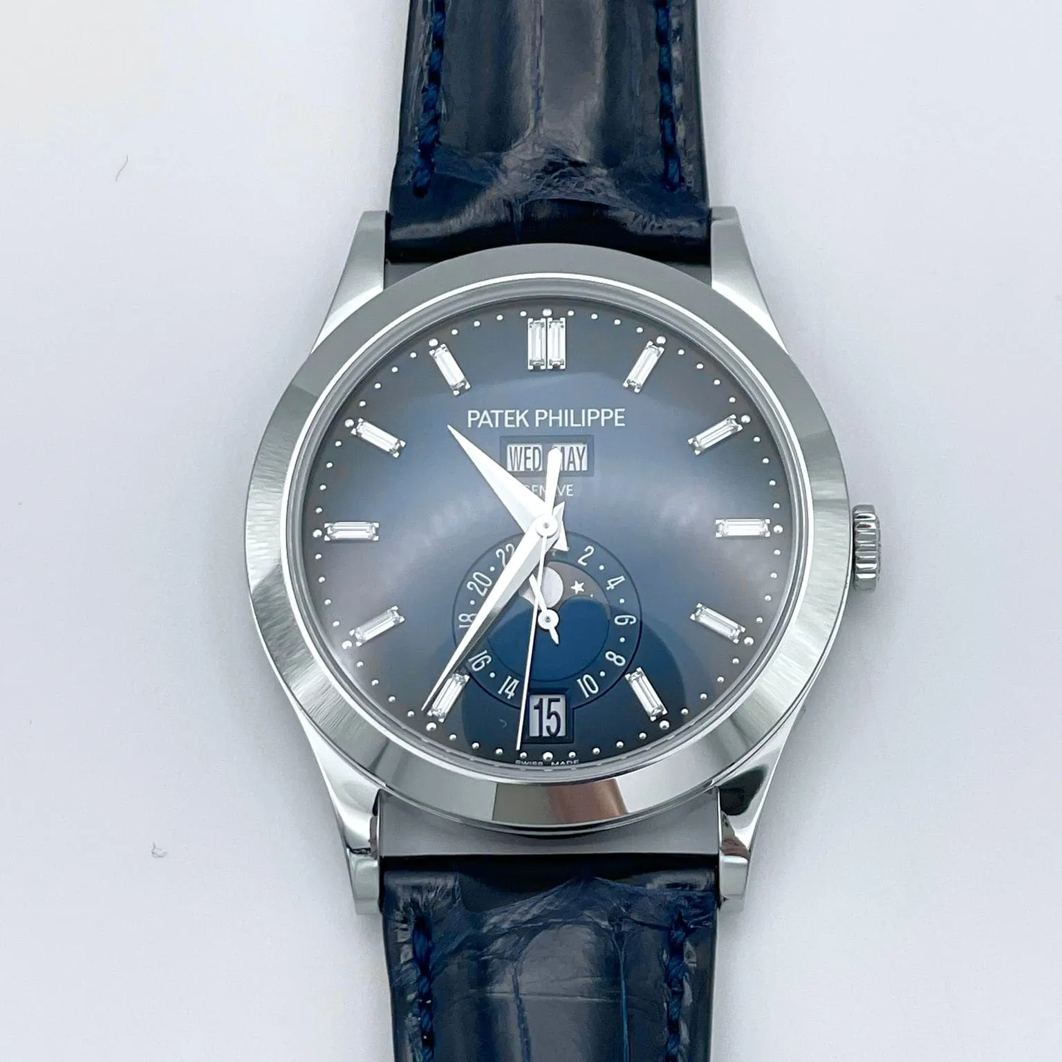 Patek Philippe Complications 5396G-017 38.5mm White gold Blue