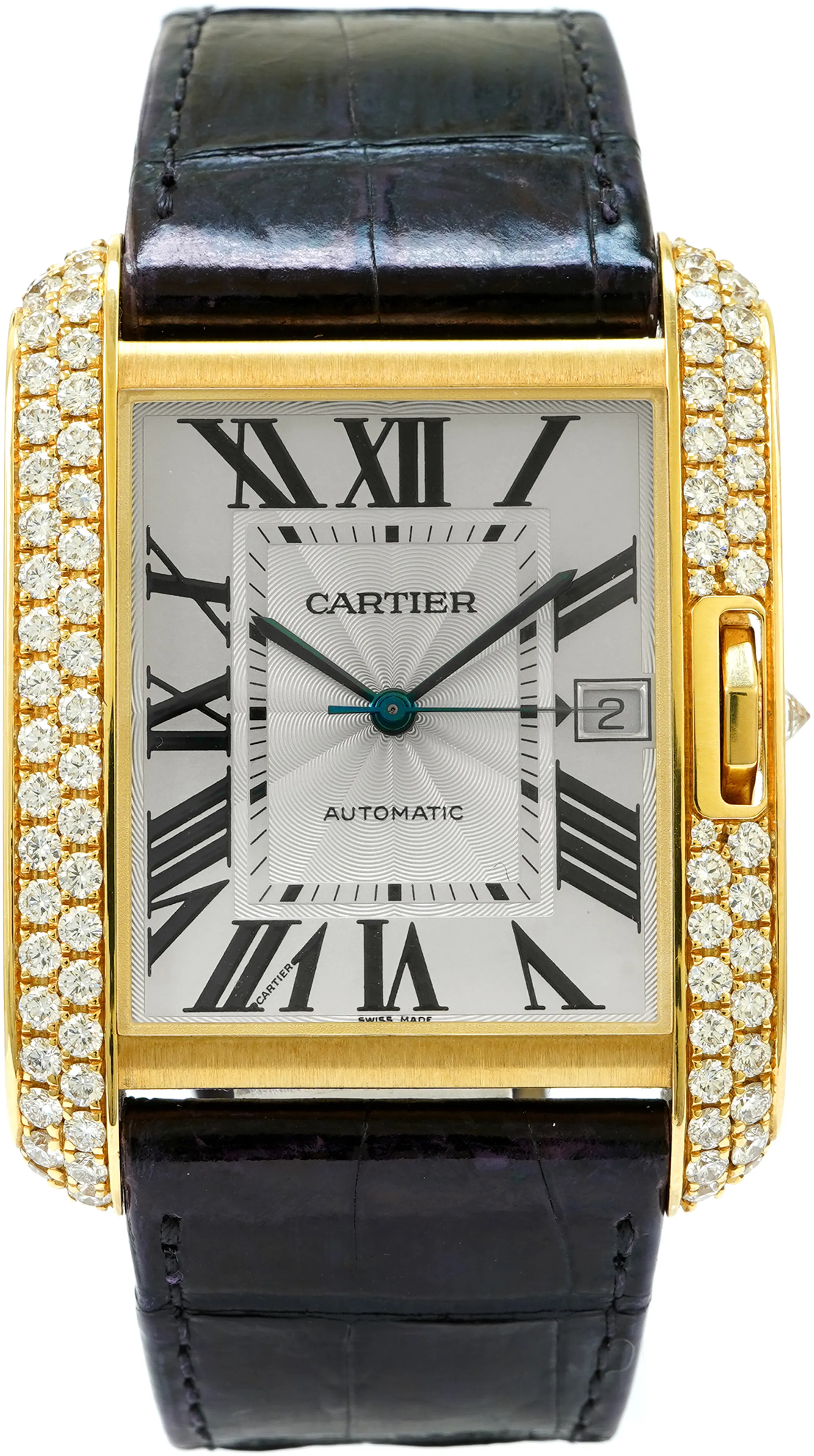 Cartier Tank Anglaise WT100021 36.2mm Yellow gold and diamond-set