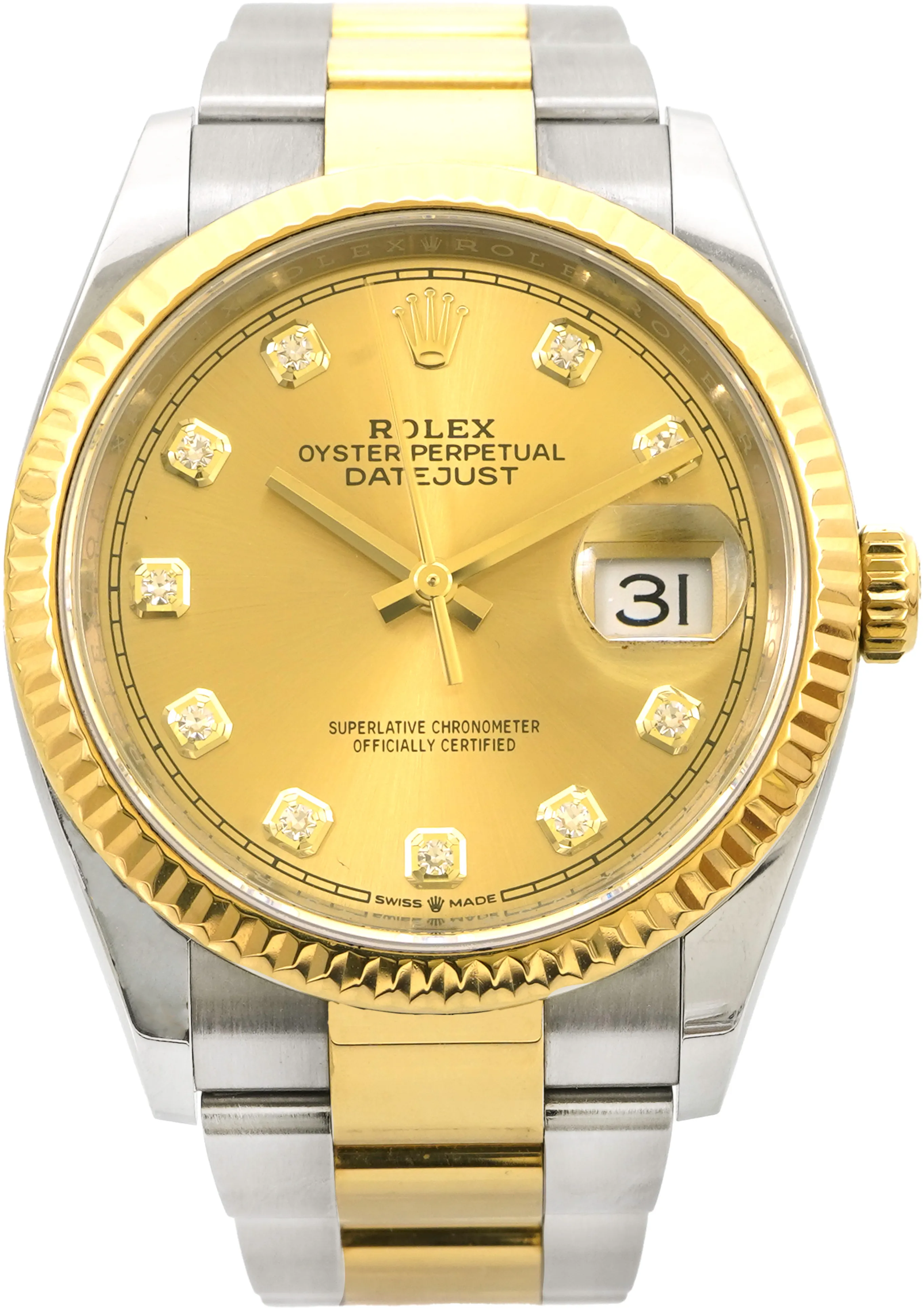 Rolex Datejust 36 126233 36mm Yellow gold and stainless steel