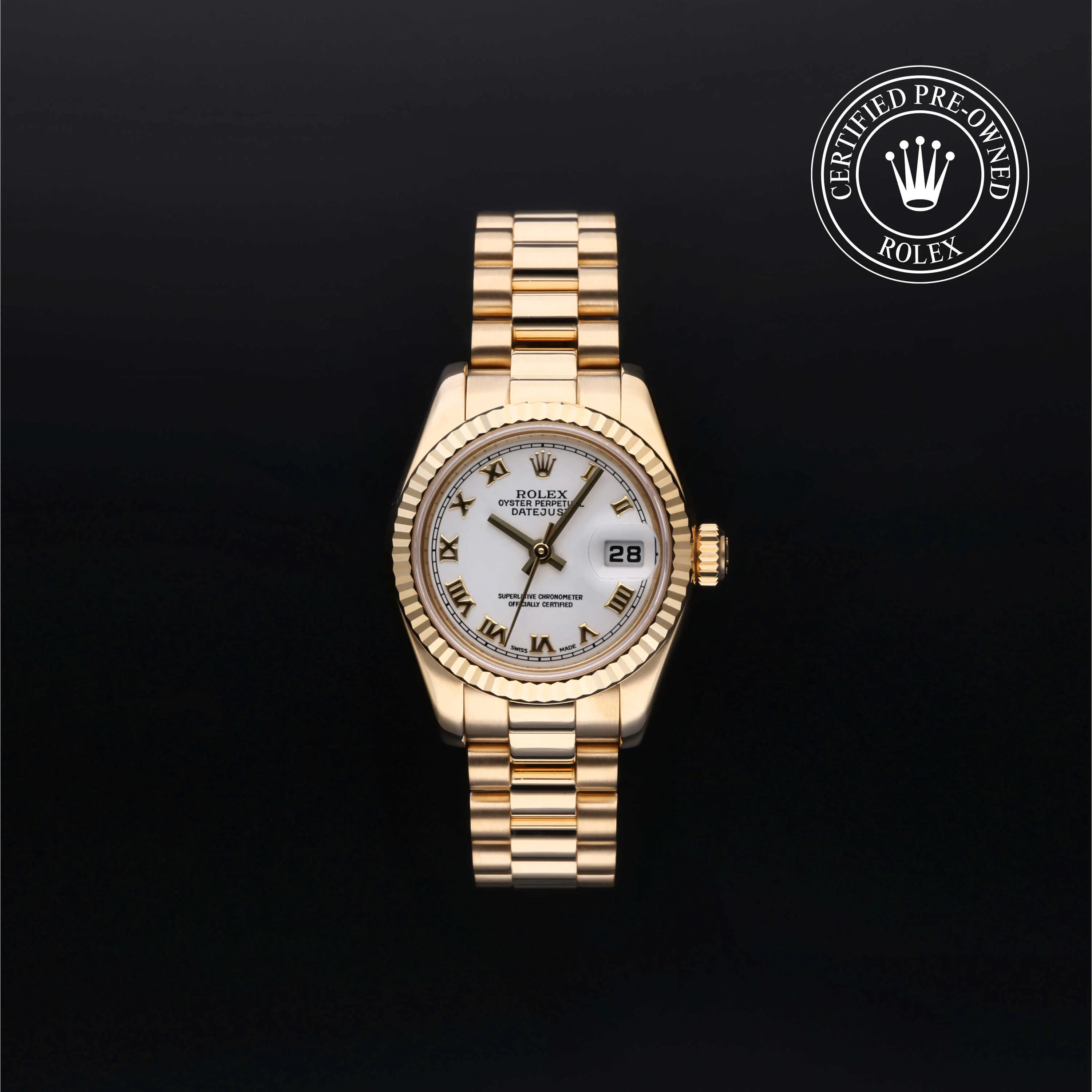 Rolex Lady-Datejust 179178 26mm Yellow gold White