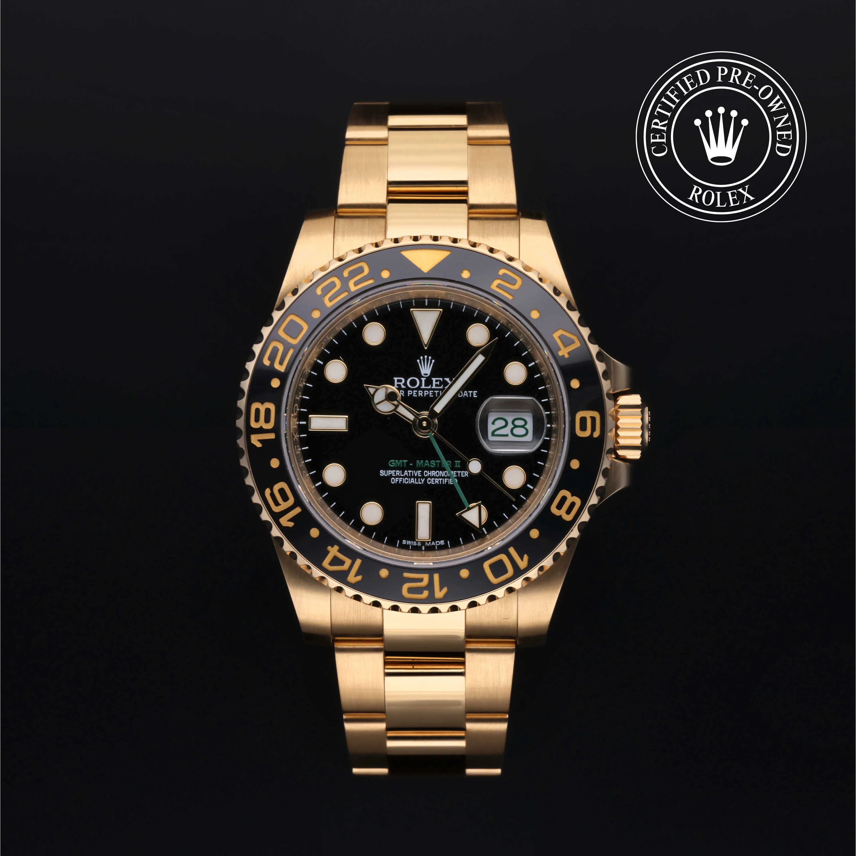 Rolex GMT-Master II 116718LN 40mm Yellow gold Black